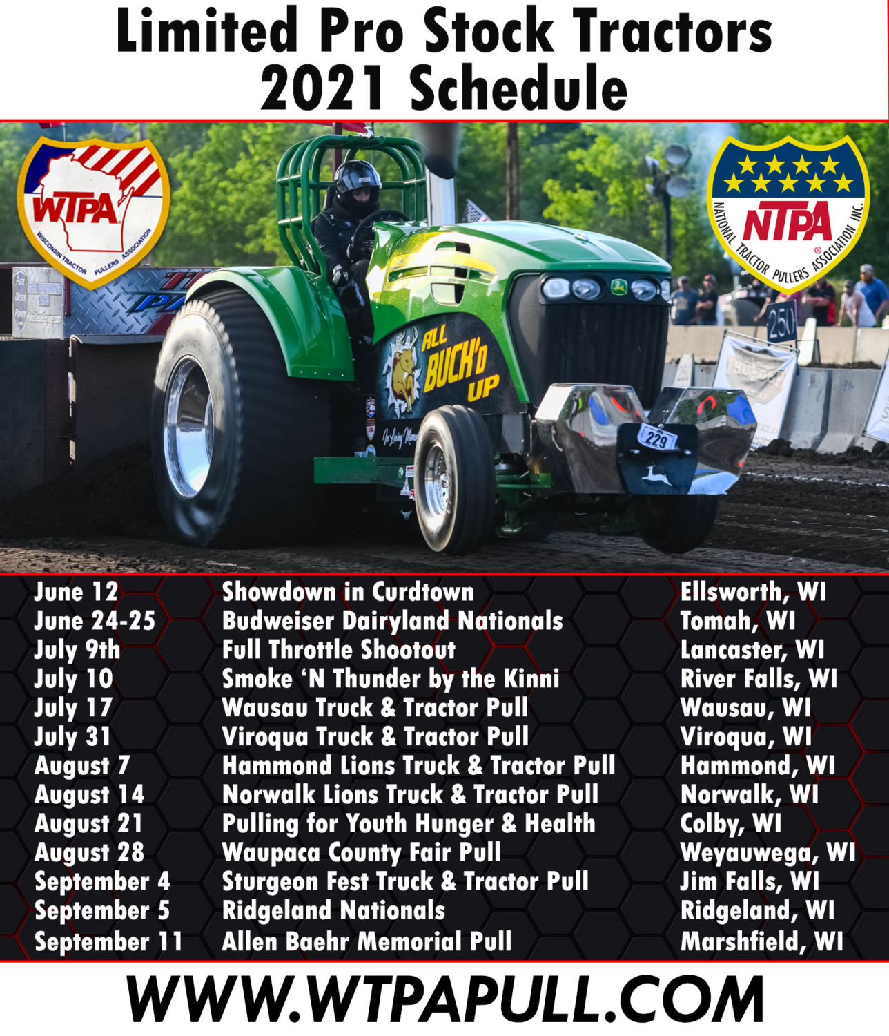 2022 Tractor Pull Schedule